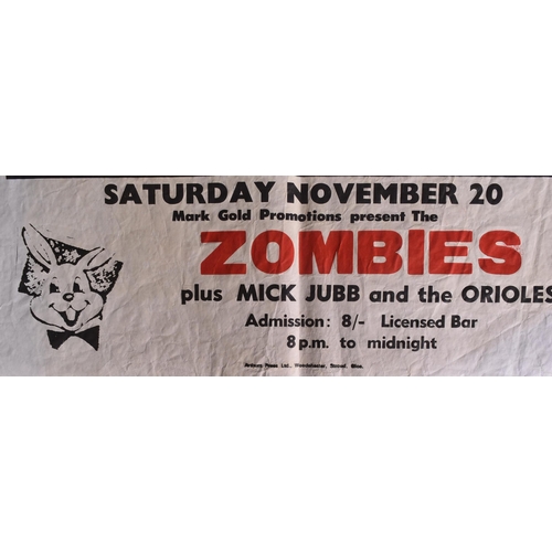 162 - Music Poster - ' The Small Faces plus En-Devers Ltd ' also advertising 'The Hellions and Zombies' to... 