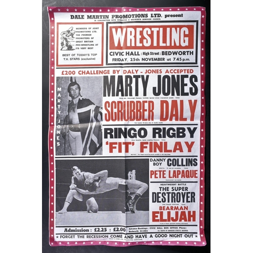 175 - Wrestling - a LARGE collection of c1970s Wresting posters and ephemera, with posters featuring such ... 