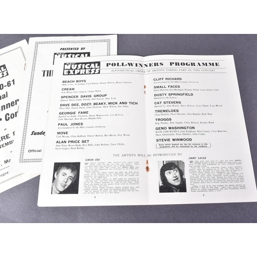 177 - New Musical Express Poll-Winner's Concert Programmes - collection of x3 original 1960s Poll-Winners ... 