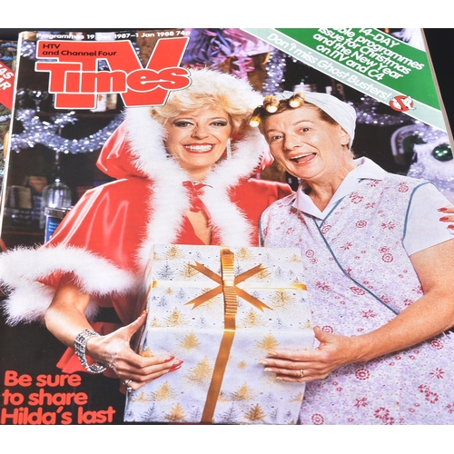 186 - Radio Times & TV Times - a collection of 35+ late 1970s to early 1990s Christmas issues of both maga... 