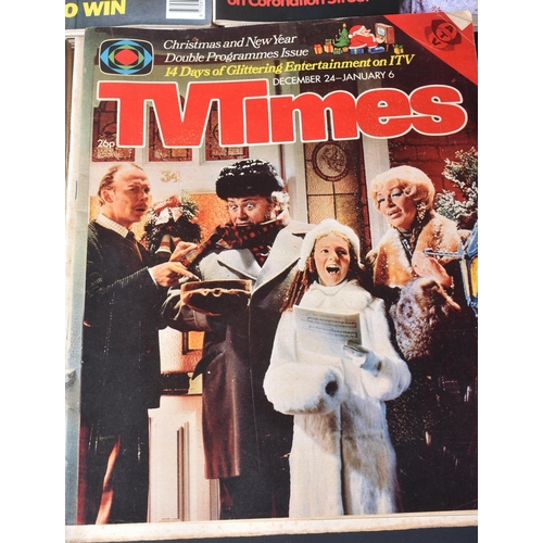 186 - Radio Times & TV Times - a collection of 35+ late 1970s to early 1990s Christmas issues of both maga... 