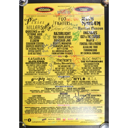 209 - Reading & Leeds Festival 2005 - an original autographed poster from the event, signed most notably b... 