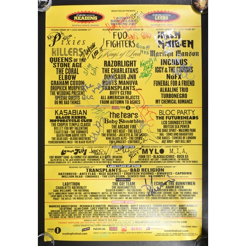 209 - Reading & Leeds Festival 2005 - an original autographed poster from the event, signed most notably b... 