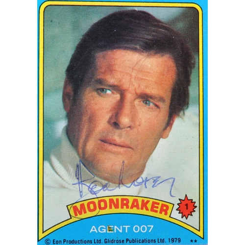 212 - James Bond 007 - Roger Moore (1927-2017) - autographed original vintage 1979 Glidrose made Moonraker... 