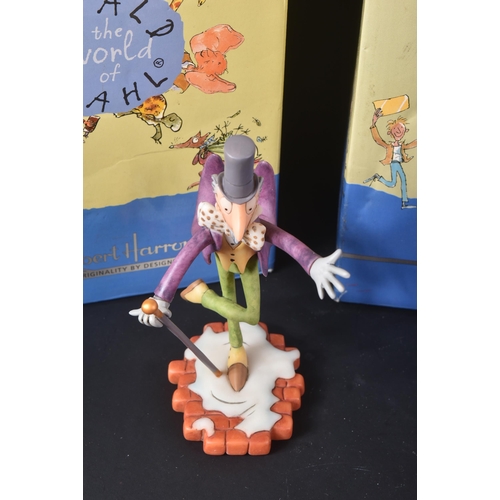 221 - The World Of Roald Dahl - Robert Harrop - x2 boxed figurines: RD01 Willy Wonka and RD22 Bunce. Highl... 