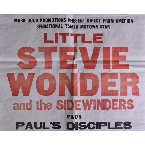 238 - Music Poster - ' Little Stevie Wonder And The Sidewinders ' - January 22nd 1966 at Rhodes Centre, Bi... 