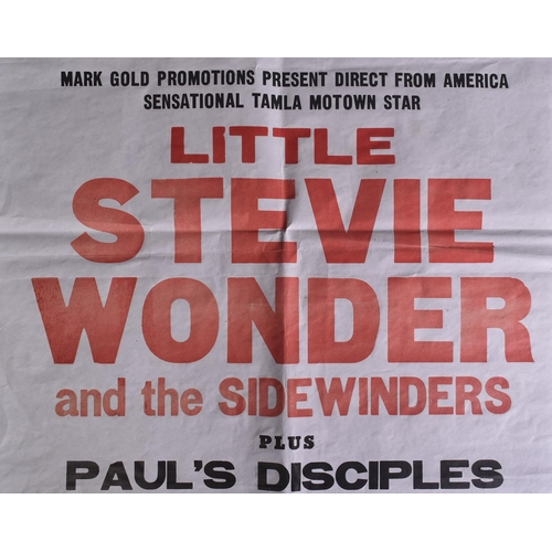 238 - Music Poster - ' Little Stevie Wonder And The Sidewinders ' - January 22nd 1966 at Rhodes Centre, Bi... 