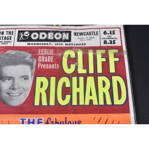 24 - Cliff Richard & The Shadows - an original early 1960s showcard advertising a concert at the Newcastl... 