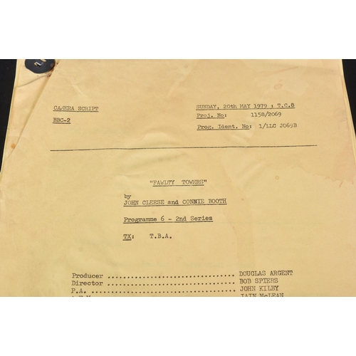 250 - Fawlty Towers (BBC Sitcom 1975-1979) - an original 1979 Camera Script for the Series 2 episode 'Basi... 