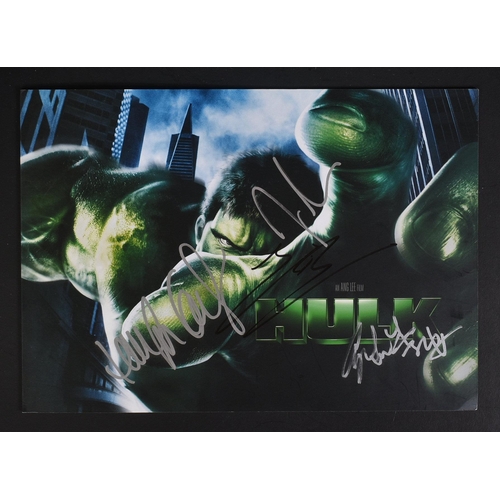 255 - Hulk (2003) - cast autographed official A4 promotional brochure for the movie. Signed to the cover b... 