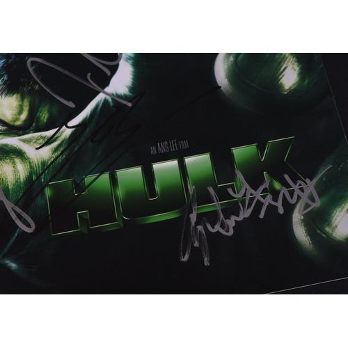 255 - Hulk (2003) - cast autographed official A4 promotional brochure for the movie. Signed to the cover b... 