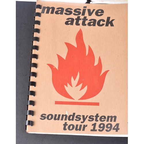 262 - Music Memorabilia - a collection of x3 1990s / 2000s music tour itineraries for: Massive Attack (Sou... 