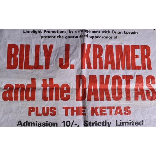 265 - Music Poster - ' Billy J. Kramer And The Dakotas ' also advertising 'The Who' to the lower section a... 