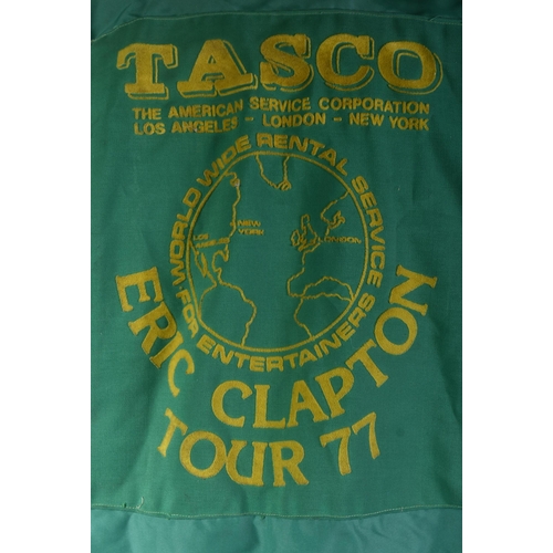 268 - Eric Clapton - 1977 Tour - an official crew only 'TASCO' Eric Clapton tour jacket. Made by John Doe,... 