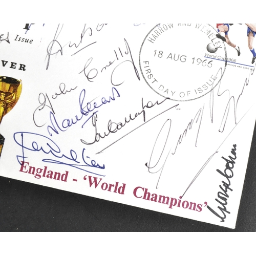 275 - World Cup 1966 - autographed official First Day Cover FDC signed by x14 of the original team; Alan B... 