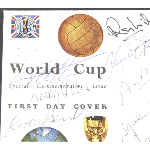 275 - World Cup 1966 - autographed official First Day Cover FDC signed by x14 of the original team; Alan B... 