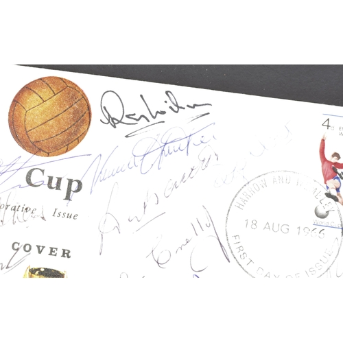 275 - World Cup 1966 - autographed official First Day Cover FDC signed by x14 of the original team; Alan B... 