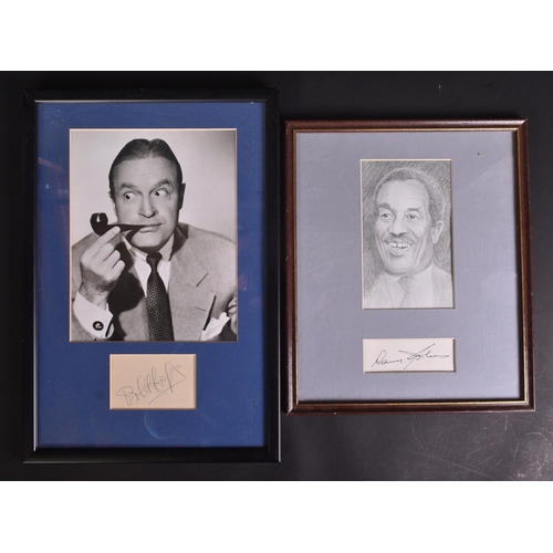 318 - Autographs - Classic Hollywood & Entertainment - a collection of x4 framed autographs; Bob Hope (190... 