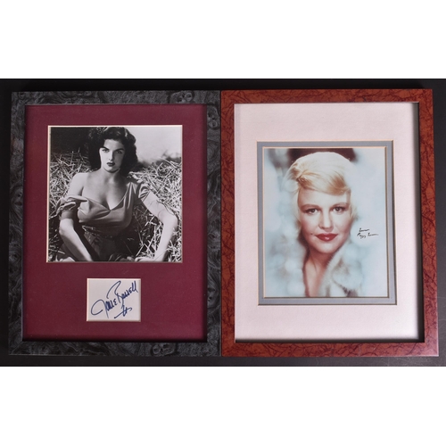 318 - Autographs - Classic Hollywood & Entertainment - a collection of x4 framed autographs; Bob Hope (190... 