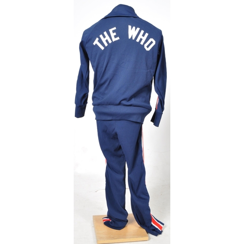 325 - The Who - Keith Moon - Moon's personally owned and worn 1970s tour tracksuit. Blue, with red and whi... 