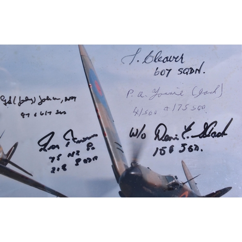 326 - WWII Second World War RAF Pilots / Crew - 'Battle Of Britain' - a multi-signed BoB print autographed... 