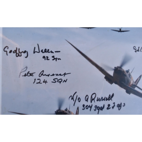 326 - WWII Second World War RAF Pilots / Crew - 'Battle Of Britain' - a multi-signed BoB print autographed... 