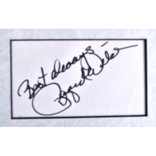 347 - Raquel Welch - American Actress - autograph presentation featuring a signed white album page mounted... 