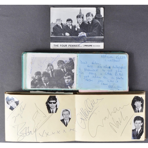 350 - Music Autographs - a unique collection of 1960s music related autographs, all personally obtained by... 