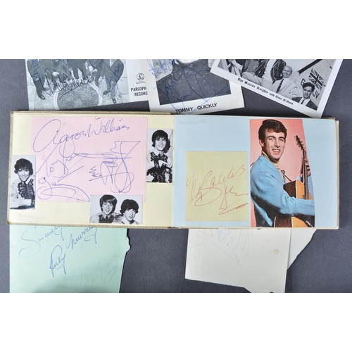 350 - Music Autographs - a unique collection of 1960s music related autographs, all personally obtained by... 