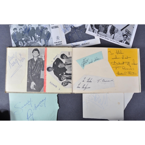 350 - Music Autographs - a unique collection of 1960s music related autographs, all personally obtained by... 