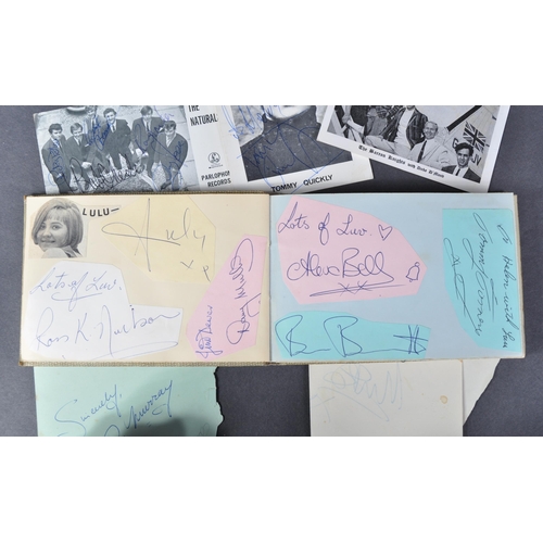 350 - Music Autographs - a unique collection of 1960s music related autographs, all personally obtained by... 