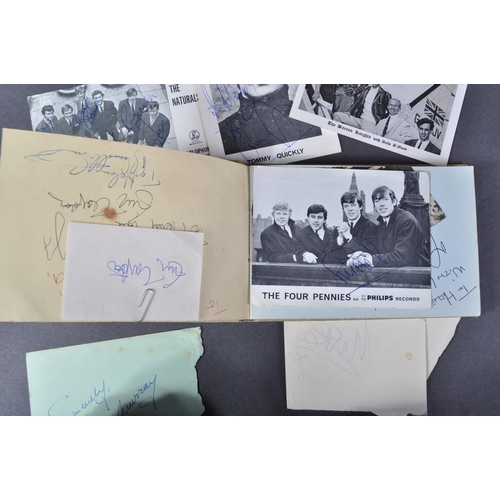 350 - Music Autographs - a unique collection of 1960s music related autographs, all personally obtained by... 