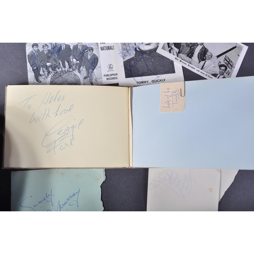 350 - Music Autographs - a unique collection of 1960s music related autographs, all personally obtained by... 