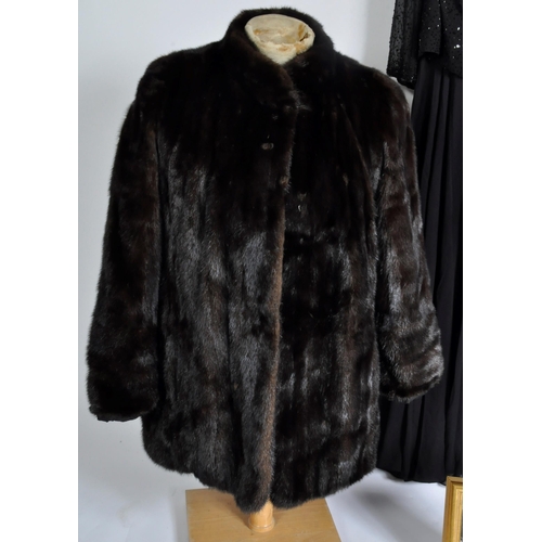 361 - From The Collection Of Valerie Leon - Clothing - a vintage mink fur stole / jacket. No maker's label... 