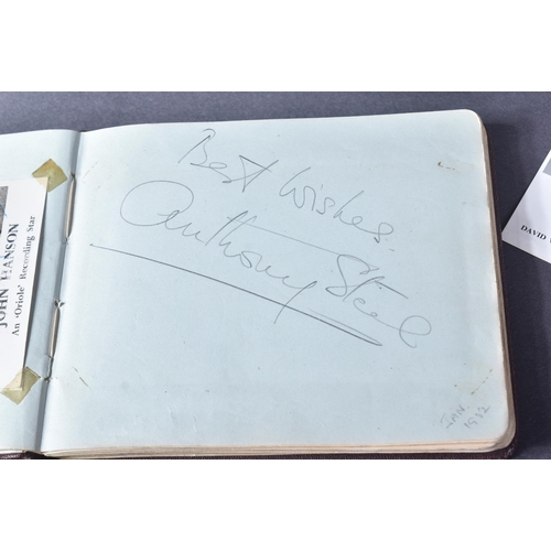 50 - Autographs - a 1950s autograph album containing a number of autographs. Filled with signatures from ... 