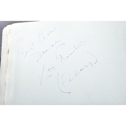 50 - Autographs - a 1950s autograph album containing a number of autographs. Filled with signatures from ... 