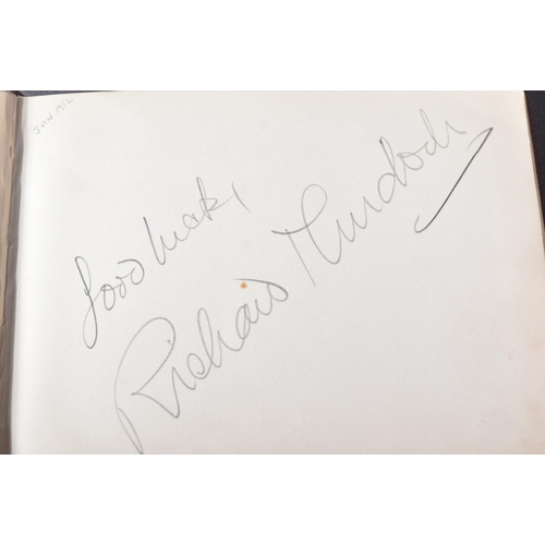 50 - Autographs - a 1950s autograph album containing a number of autographs. Filled with signatures from ... 