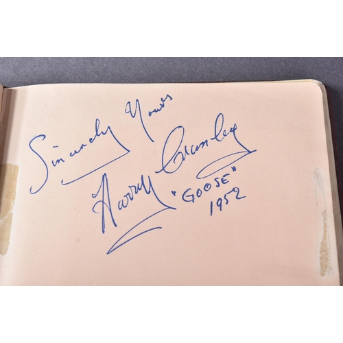 50 - Autographs - a 1950s autograph album containing a number of autographs. Filled with signatures from ... 