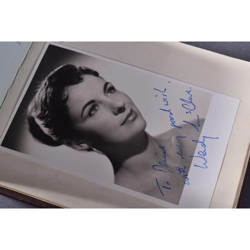 50 - Autographs - a 1950s autograph album containing a number of autographs. Filled with signatures from ... 