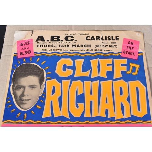 62 - Cliff Richard & The Shadows - an original early 1960s showcard advertising a concert at the ABC Thea... 