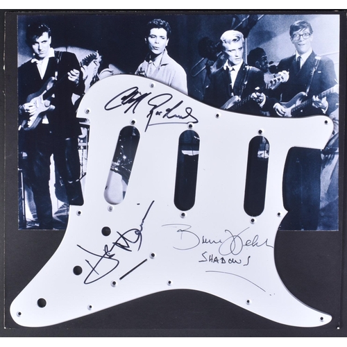 65 - Cliff Richard & The Shadows (Hank Marvin & Bruce Welch) - autographed single-ply white plastic pickg... 