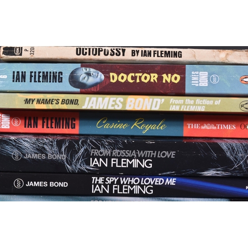 7 - James Bond 007: A large collection of James Bond books by Ian Fleming published by Penguin. Title to... 