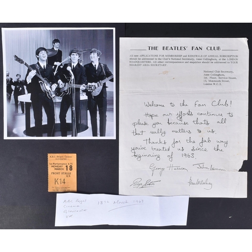 79 - The Beatles - an original ticket stub from a Beatles performance at the ABC Regal Cinema in Gloucest... 