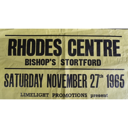 94 - Music Poster - ' The Animals plus Dave And The Strollers ' - November 27th 1965 at Rhodes Centre, Bi... 