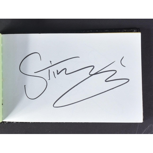 95 - Autograph Album - a small c1990s autograph album featuring some music autographs, most notably Sting... 