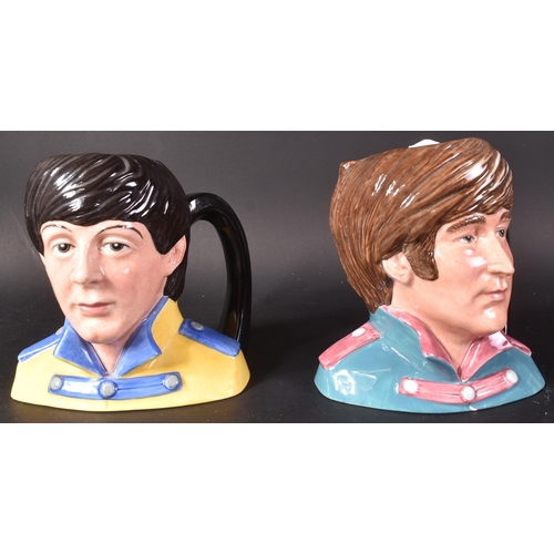 96 - The Beatles - Royal Doulton - ceramic characters of Paul McCartney and John Lennon by Stanley James ... 