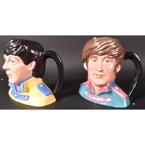 96 - The Beatles - Royal Doulton - ceramic characters of Paul McCartney and John Lennon by Stanley James ... 