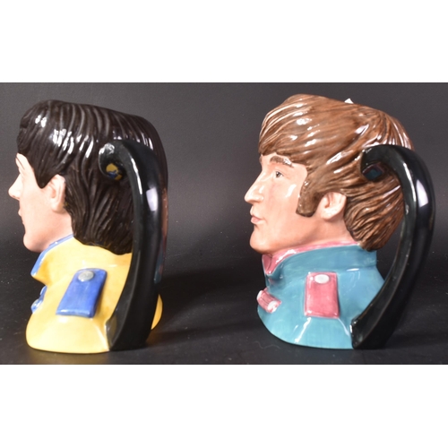 96 - The Beatles - Royal Doulton - ceramic characters of Paul McCartney and John Lennon by Stanley James ... 