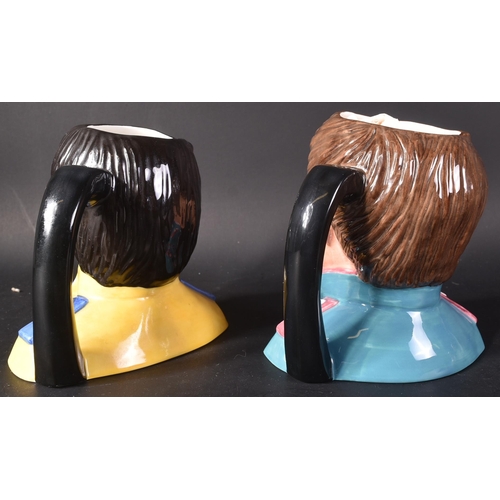 96 - The Beatles - Royal Doulton - ceramic characters of Paul McCartney and John Lennon by Stanley James ... 