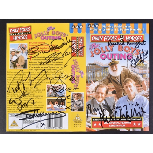 124 - Only Fools & Horses - The Jolly Boys' Outing (1989 Christmas Special) - multi-signed autographed VHS... 